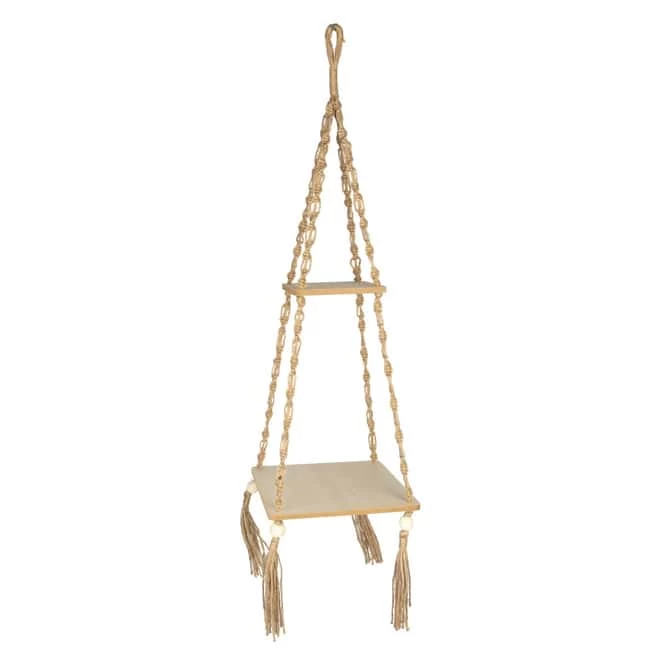 Dekohänger - Makramee-Regal - Ca. 95 Cm 1 Dekohänger - Makramee-Regal - Ca. 95 Cm