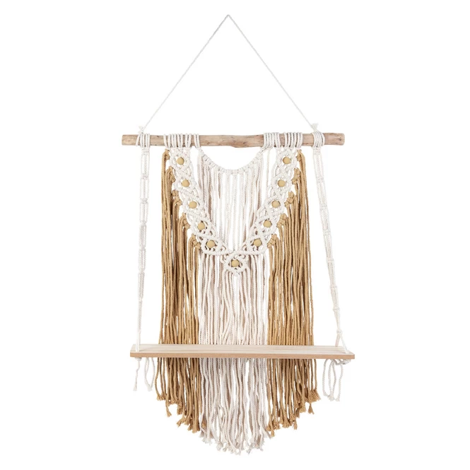 Dekohänger - Makramee-Regal - Ca. 47 X 96 Cm 1 Dekohänger - Makramee-Regal - Ca. 47 X 96 Cm