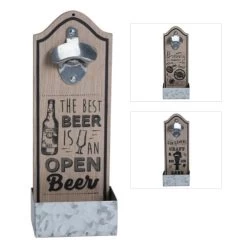 Wanddeko - Flaschenöffner - Aus Holz - Ca. 30,5 X 12 X 7 Cm - 1 Stück -Dekorieren Verkauf Geschäft 235230 0