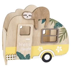 Dekokörbchen - Wohnwagen - Aus Holz - Ca. 16 X 9,5 X 18 Cm -Dekorieren Verkauf Geschäft 235378 1