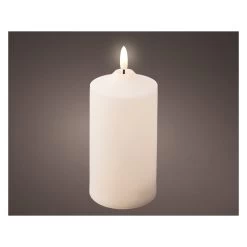 LED-Kerze - Ca. 7,5 X 17 Cm - Creme