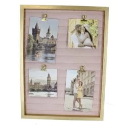 Bilderrahmen - Memoboard - Rosa/gold - Ca. 30 X 40 X 2,5 Cm