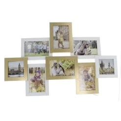 8er Bilderrahmen - Gold/weiß - Ca. 64 X 41 X 2 Cm