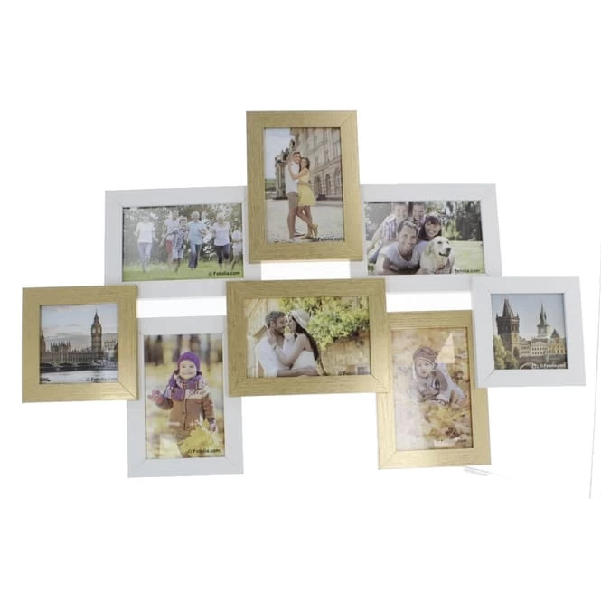 8er Bilderrahmen - Gold/weiß - Ca. 64 X 41 X 2 Cm 1 8er Bilderrahmen - Gold/weiß - Ca. 64 X 41 X 2 Cm