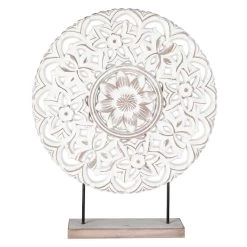 Standdeko - Scheibe - Aus Holz - Ca. 41 X 8 X 48 Cm