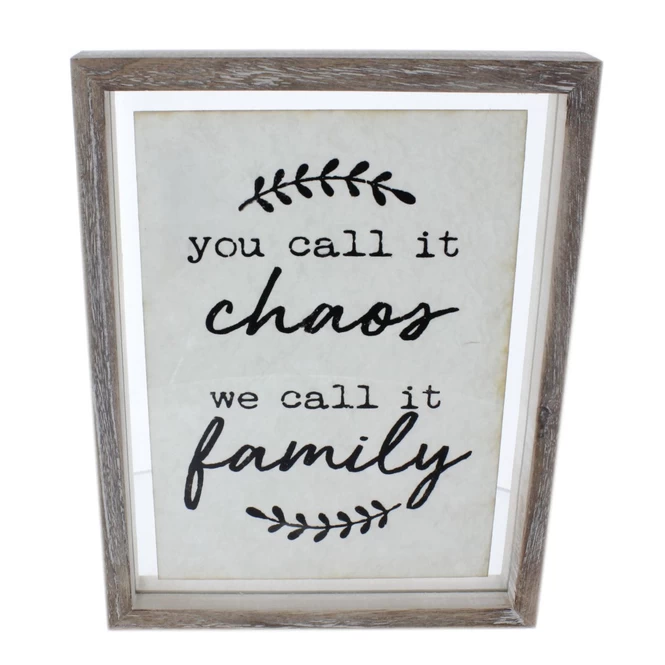 Deko-Bild - You Call It Chaos - Aus Holz - Ca. 25,5 X 3,5 X 33 Cm 1 Deko-Bild - You Call It Chaos - Aus Holz - Ca. 25,5 X 3,5 X 33 Cm