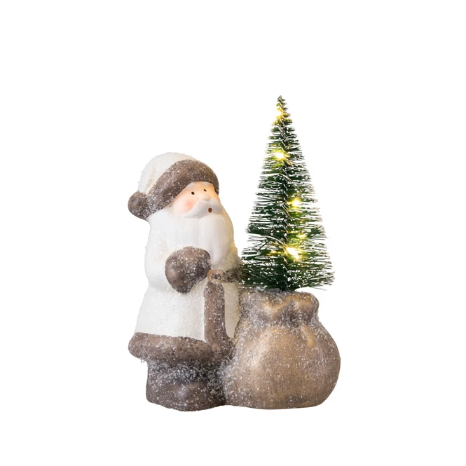 Nikolaus Mit LED-Baum - Aus Keramik - Ca. 11 X 6,5 X 13 Cm - 1 Stück 1 Nikolaus Mit LED-Baum - Aus Keramik - Ca. 11 X 6,5 X 13 Cm - 1 Stück