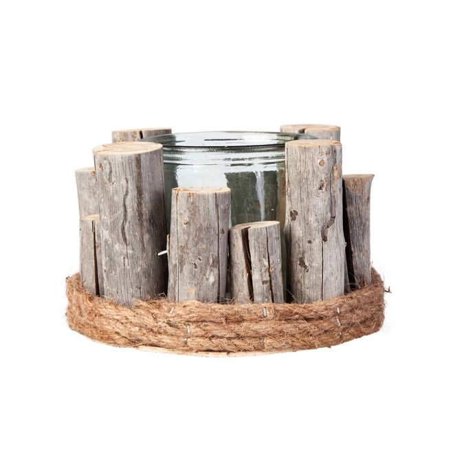 Windlicht Rund - Ca. 18 X 18 X 11 Cm 1 Windlicht Rund - Ca. 18 X 18 X 11 Cm