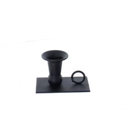 Kerzenhalter Schwarz - Aus Metall - Ca. 11 X 6,5 X 7 Cm