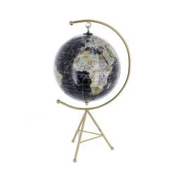 Deko-Globus Mit Gestell - Aus Metall - Ca. 17,5 X 14 X 30 Cm