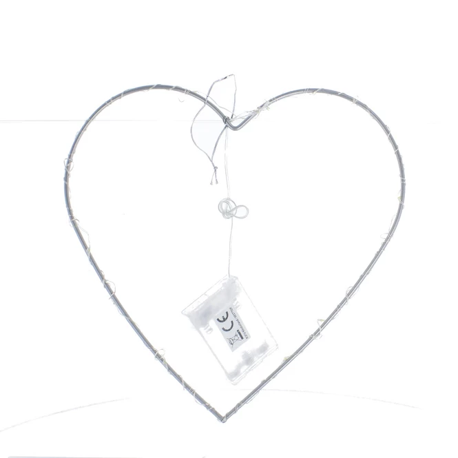 Herzsilhouette Mit LED - ø Ca. 25 Cm 1 Herzsilhouette Mit LED - ø Ca. 25 Cm