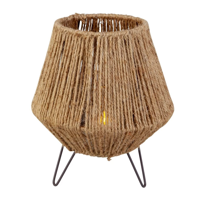 Windlicht - Braun/schwarz - Aus Jute Und Metall - Ca. 15x26 Cm 1 Windlicht - Braun/schwarz - Aus Jute Und Metall - Ca. 15x26 Cm