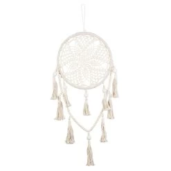 Dekohänger Traumfänger - Aus Textil Und Holz - Ca. 83 X 30 Cm