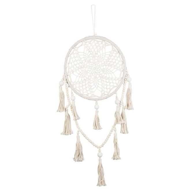 Dekohänger Traumfänger - Aus Textil Und Holz - Ca. 83 X 30 Cm 1 Dekohänger Traumfänger - Aus Textil Und Holz - Ca. 83 X 30 Cm