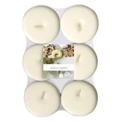 Maxi-Teelichter - Ø = Ca. 5,5 Cm - 6 Stück - Vanille