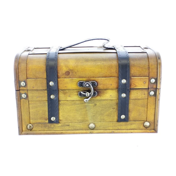 Truhe - M - Braun/schwarz - Aus Holz - Ca. 29 X 17,5 X 17 Cm 1 Truhe - M - Braun/schwarz - Aus Holz - Ca. 29 X 17,5 X 17 Cm