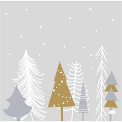 12 Servietten - Tannenbäume - Ca. 40 X 40 Cm