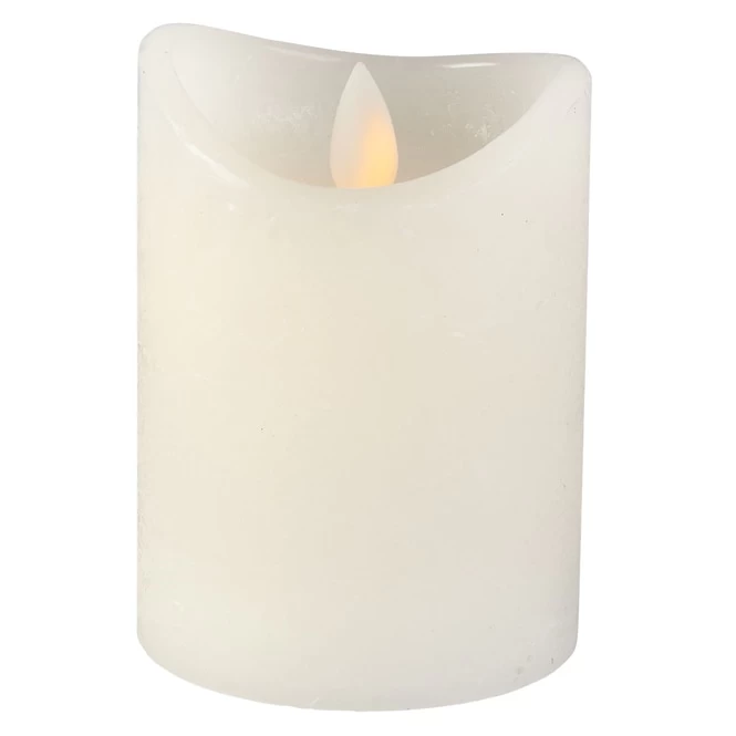 LED-Kerze - Aus Echtwachs - Ca. 7,5 X 10 Cm - Elfenbein 2 LED-Kerze - Aus Echtwachs - Ca. 7,5 X 10 Cm - Elfenbein – Bild 2