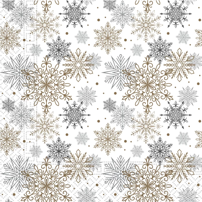 Procos 20 Servietten - Schneeflocken - Ca. 33 X 33 Cm 1 Procos 20 Servietten - Schneeflocken - Ca. 33 X 33 Cm