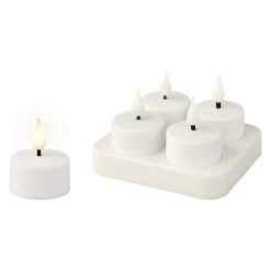 LED-Teelichter - Ø = Ca. 4 Cm - 4 Stück