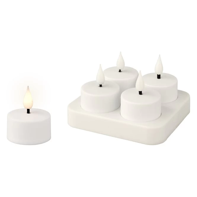 LED-Teelichter - Ø = Ca. 4 Cm - 4 Stück 1 LED-Teelichter - Ø = Ca. 4 Cm - 4 Stück