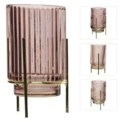 Teelichtglas - Ca. 9 X 15,5 Cm - Rosa - 1 Stück 7 Teelichtglas - Ca. 9 X 15,5 Cm - Rosa - 1 Stück -Dekorieren Verkauf Geschäft 240914 0