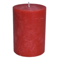 Stumpenkerze - Rustic - Ca. 7 X 8 Cm - Kaminrot