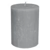 Stumpenkerze - Rustic - Ca. 7 X 8 Cm - Grau