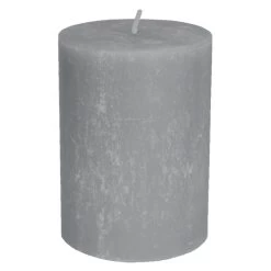 Stumpenkerze - Rustic - Ca. 7 X 8 Cm - Grau