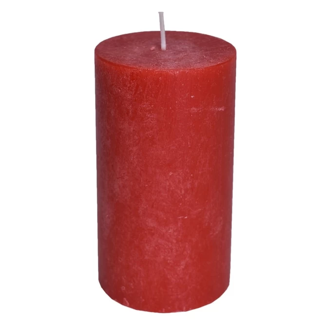 Stumpenkerze - Rustic - Ca. 7 X 13 Cm - Kaminrot 1 Stumpenkerze - Rustic - Ca. 7 X 13 Cm - Kaminrot