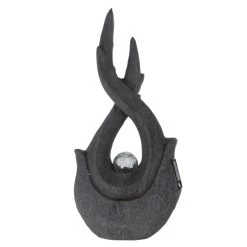 Dekoobjekt Mit Solar LED - Aus Magnesia - Ca. 26 X 15,5 X 55 Cm