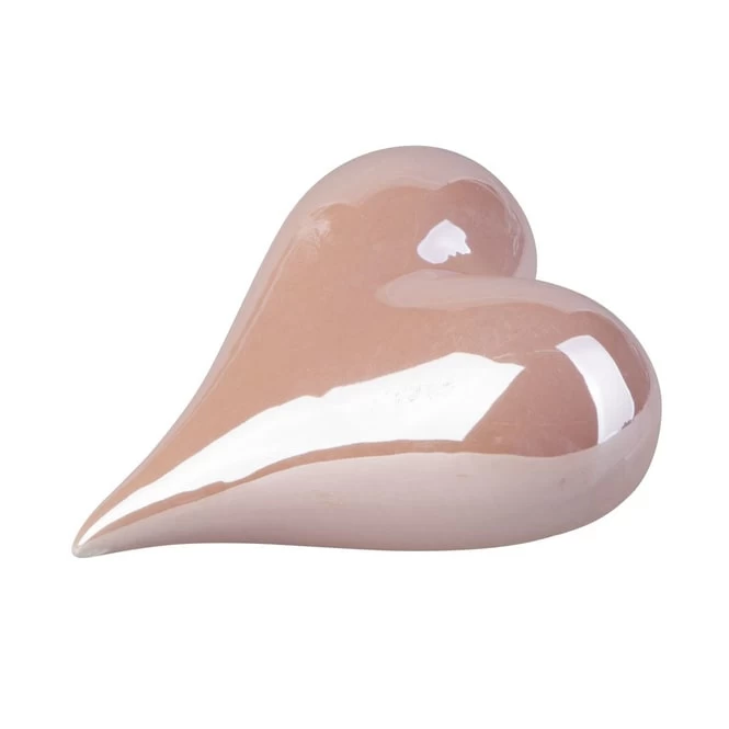 Deko Herz Geschwungen - Rosa - Aus Keramik - Ca. 9 X 8 X 4 Cm 2 Deko Herz Geschwungen - Rosa - Aus Keramik - Ca. 9 X 8 X 4 Cm – Bild 2