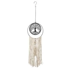 Traumfänger - Lebensbaum - Aus Metall Und Textil - Ca. 95 X 24 Cm