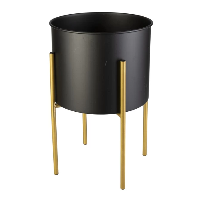 Pflanztopf Mit Ständer - Aus Metall - øxH: Ca. 28 X 42 Cm 2 Pflanztopf Mit Ständer - Aus Metall - øxH: Ca. 28 X 42 Cm – Bild 2