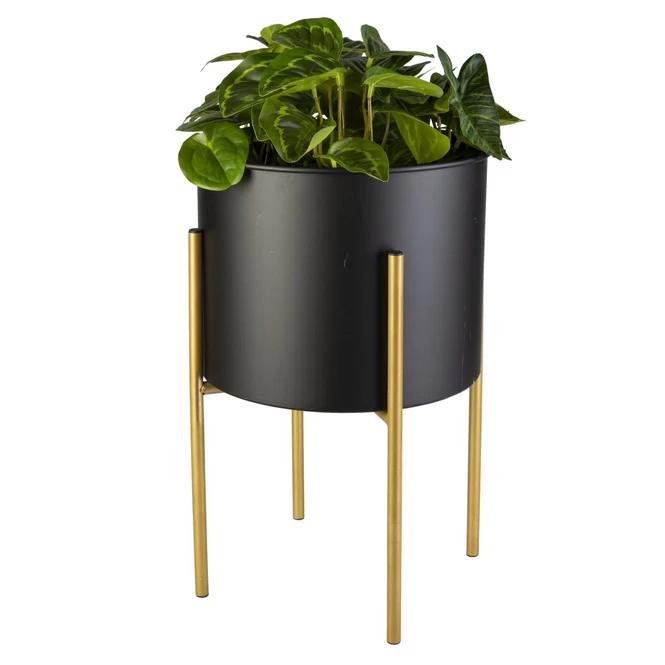 Pflanztopf Mit Ständer - Aus Metall - øxH: Ca. 28 X 42 Cm 1 Pflanztopf Mit Ständer - Aus Metall - øxH: Ca. 28 X 42 Cm