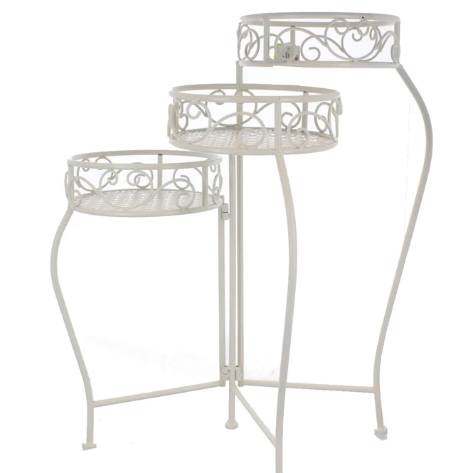 Pflanzetagere Weiß - Aus Metall - 28x23x65cm 1 Pflanzetagere Weiß - Aus Metall - 28x23x65cm