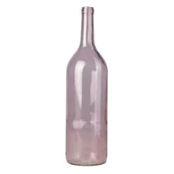 Glas-Vase In Flaschenform - Rosa - Ca. 12 X 46 Cm