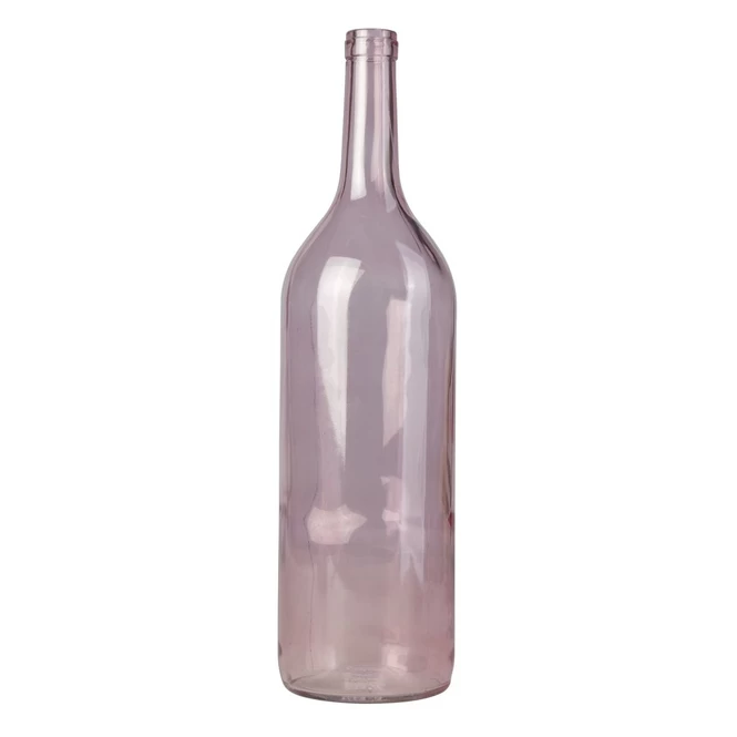 Glas-Vase In Flaschenform - Rosa - Ca. 12 X 46 Cm 1 Glas-Vase In Flaschenform - Rosa - Ca. 12 X 46 Cm