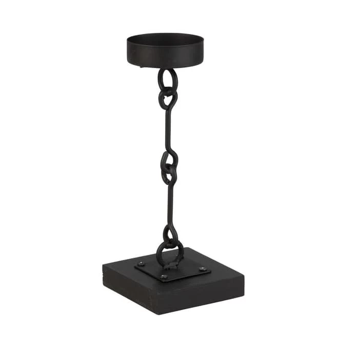 Kerzenständer - Schwarz - Aus Metall - Ca. 7 X 7 X 17,5 Cm 1 Kerzenständer - Schwarz - Aus Metall - Ca. 7 X 7 X 17,5 Cm