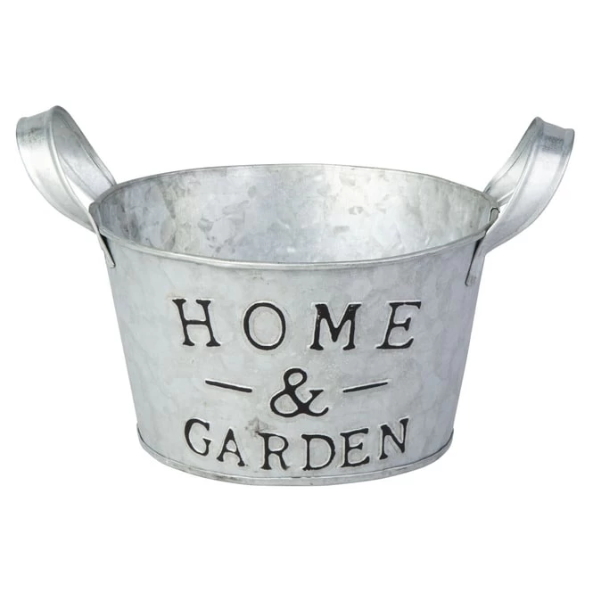 Übertopf - Home & Garden - Aus Metall - Ca. 16 X 9,5/ 13,5 X 12,5 Cm 1 Übertopf - Home & Garden - Aus Metall - Ca. 16 X 9,5/ 13,5 X 12,5 Cm