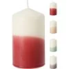 Stumpenkerze - Höhe Ca. 10 Cm - Zweifarbig - 1 Stück