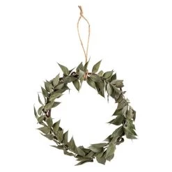 Ruscus-Kranz Zum Hängen - Grün - Ø Ca. 10 Cm