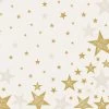 12 Servietten - Sterne - Creme - Ca. 40 X 40 Cm