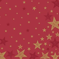 12 Servietten - Sterne - Rot - Ca. 40 X 40 Cm