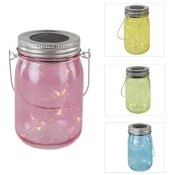 LED-Solarlampe - Aus Glas - 8 X 14 Cm - 1 Stück -Dekorieren Verkauf Geschäft alle21