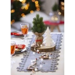 Tischläufer - Aus Filz - 118 X 30 Cm - Grau