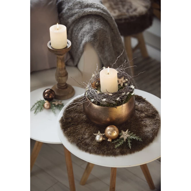 Stumpenkerze - Nova - Ca. 6 X 11 Cm - Gold 1 Stumpenkerze - Nova - Ca. 6 X 11 Cm - Gold