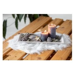 Dekofell - Ca. 55 X 38 Cm - Weiß -Dekorieren Verkauf Geschäft alles394 1