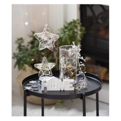 LED-Standdeko - Stern - Aus Glas - Ca. 12 X 8 X 16 Cm