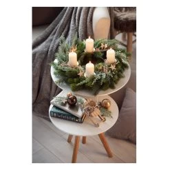 Stumpenkerzen - Ca. 6 X 10 Cm - 4 Stück - Weiß -Dekorieren Verkauf Geschäft alles4201